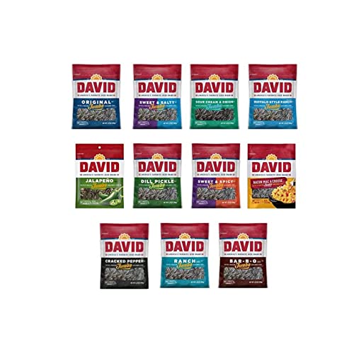 David Sunflower Seeds Variety 11Pack of Flavored Sunflower 5.25 ...