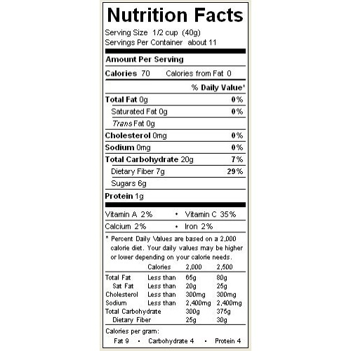 Cherry Bay Orchards - Unsweetened 1 Lb. Low Moisture Dried Cranb