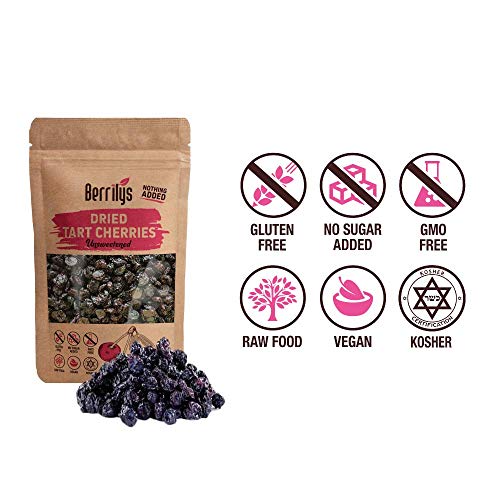 Berrilys Dried Tart Cherries, 16 Oz, Pitted, Non-Gmo, Kosher, Un