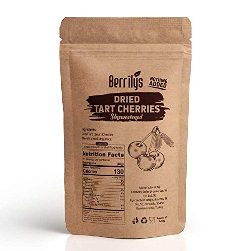 Berrilys Dried Tart Cherries, 16 Oz, Pitted, Non-Gmo, Kosher, Un