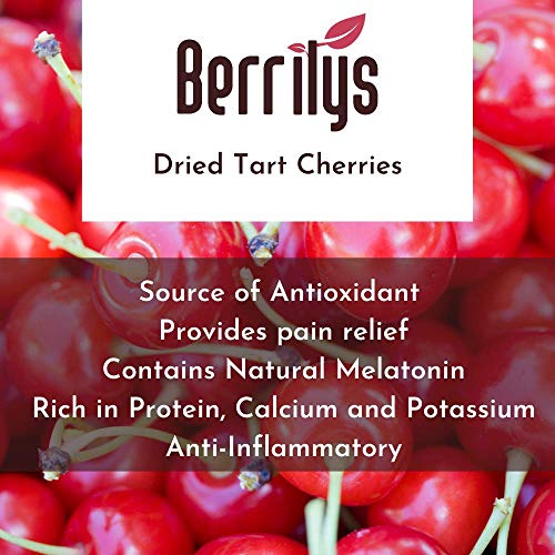 Berrilys Dried Tart Cherries, 16 Oz, Pitted, Non-Gmo, Kosher, Un