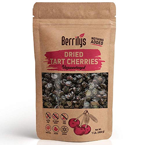Berrilys Dried Tart Cherries, 16 Oz, Pitted, Non-Gmo, Kosher, Un