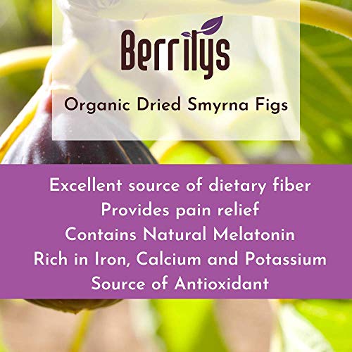 Berrilys Organic Dried Figs, Smyrna, Non-Gmo, No Additives, No P