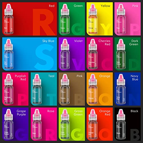 Gel Food Coloring,18 Food Coloring Gel Set for Cake, Cookie East...