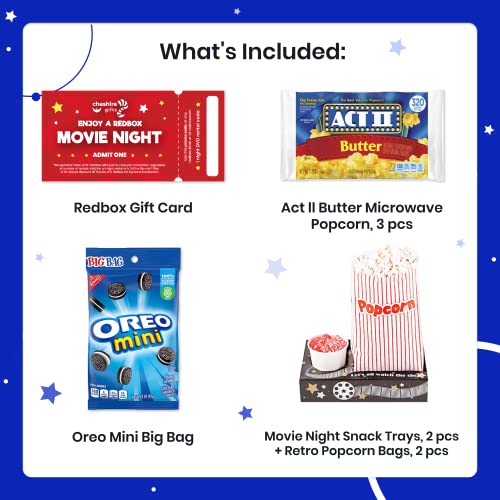 Redbox Movie Night Gift Baskets – With Movie Snack Trays, Movie
