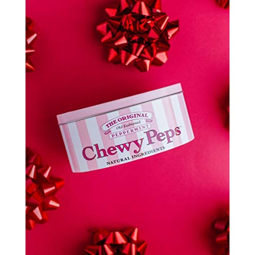 The Original Chewy Peps Peppermint Gift Tin, Handcrafted Premium...