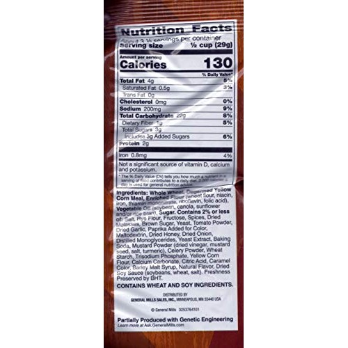 Chex Mix Snack Honey Bbq General Mills 3.75 Ounce 8 Pack