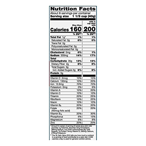 General Mills, Chex, Gluten Free Rice Cereal, 12 Oz