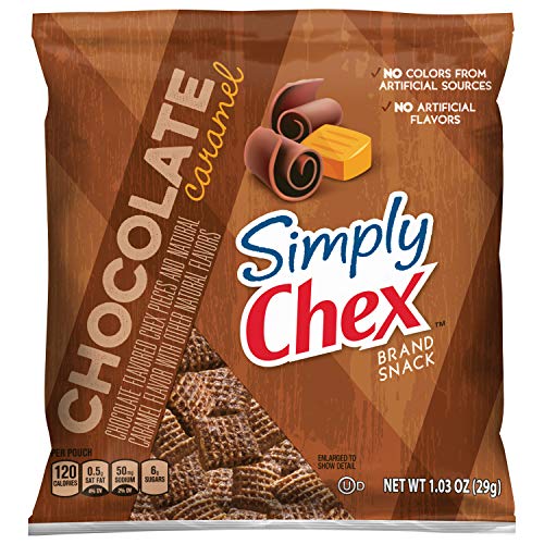 Simply Chex Snack Mix, Chocolate Caramel, 1.03 Oz, 60 Count