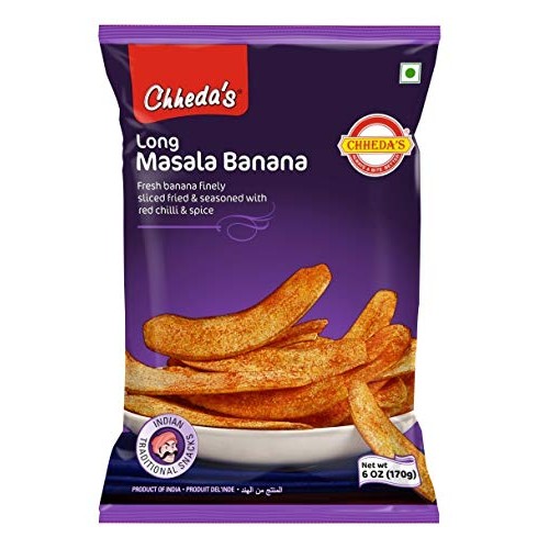 Chhedas Masala Banana Chips - Crispy Long Banana Wafer - Long S
