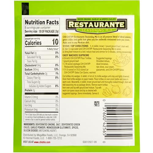 Chi-Chi’s Fiesta Restaurante Seasoning Mix, 0.78 Ounce Pack of 8