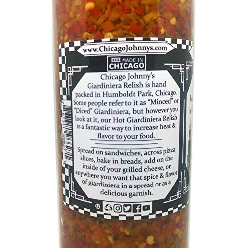 Hot Giardiniera Relish | Minced Chicago Giardiniera Spread By Ch