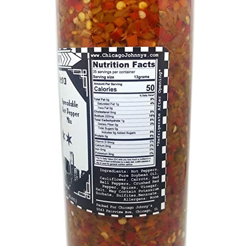 Hot Giardiniera Relish | Minced Chicago Giardiniera Spread By Ch