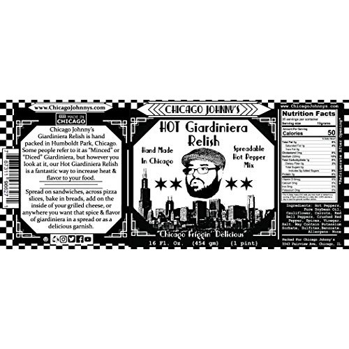 Hot Giardiniera Relish | Minced Chicago Giardiniera Spread By Ch