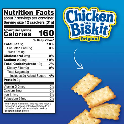 Nabisco Chicken In A Biskit Baked Snack Crackers, Original, 7.5