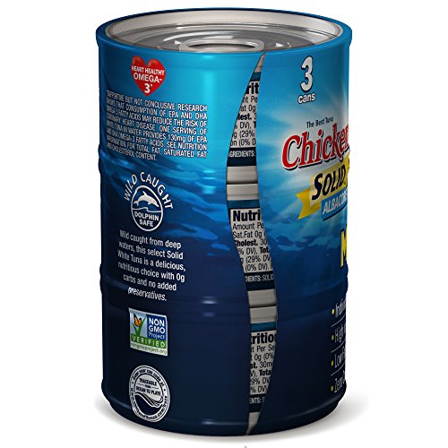 Chicken Of The Sea 3Piece Tuna In Water, Albacore Solid White, 0