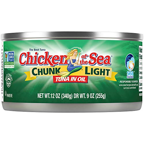 Chicken Of The Sea Chunk Light Tuna In Oil 12 Oz, Pack Of 12