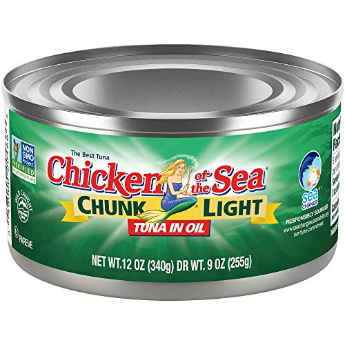 Chicken Of The Sea Chunk Light Tuna In Oil 12 Oz, Pack Of 12