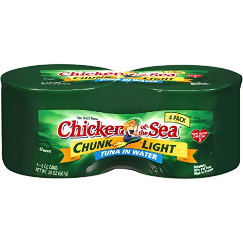Chicken Of The Sea Chunk Light Tuna In Water, 5 Ounce, 4 Per Pac