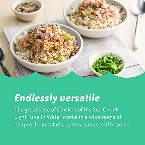 Chicken of the Sea Chunk Light Tuna in Water, Wild Caught Tuna, ...