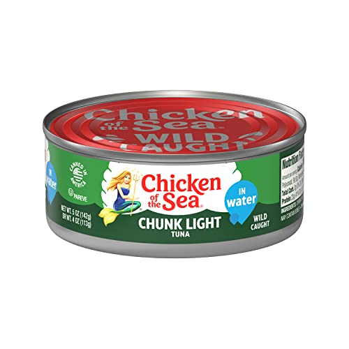 Chicken of the Sea Chunk Light Tuna in Water, Wild Caught Tuna, ...