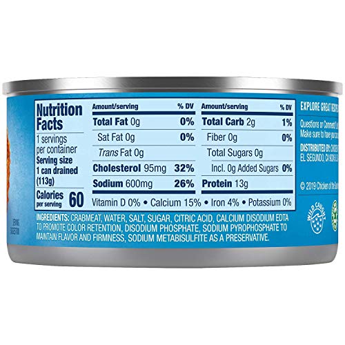 Chicken Of The Sea Crab, White, 6-Ounce Packages Pack Of 12