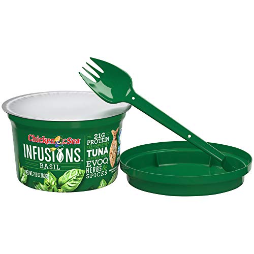 Chicken Of The Sea Infusions Tuna, Basil, 2.8 Oz Cups, Pack Of 6