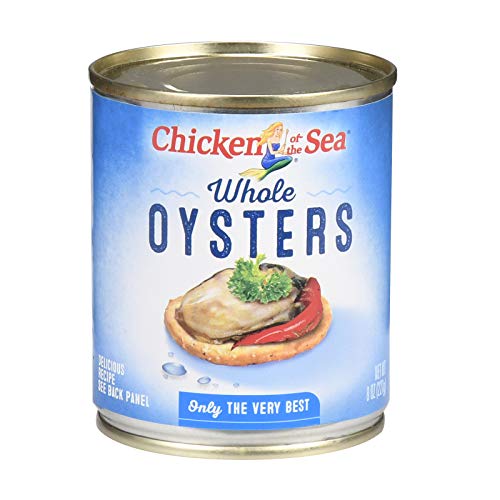 Chicken Of The Sea, Oysters, Whole, 8Oz Can Pack Of 6