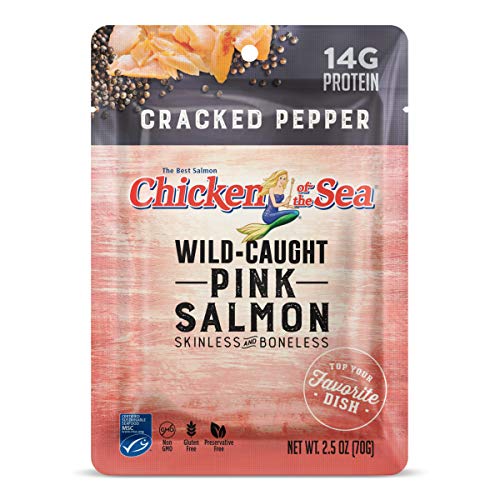 Chicken Of The Sea Pink Salmon, Cracked Pepper, 2.5 Ounce Pack