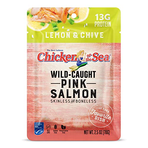 Chicken Of The Sea Pink Salmon, Lemon Chive, 2.5 Ounce Pack Of 12