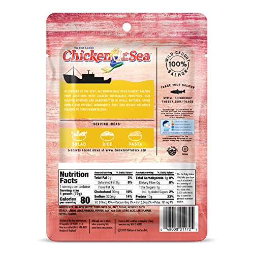 Chicken Of The Sea Pink Salmon, Lemon Pepper, 2.5Oz Pack Of 12