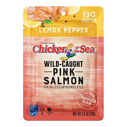 Chicken Of The Sea Pink Salmon, Lemon Pepper, 2.5Oz Pack Of 12