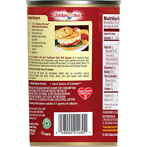 Chicken Of The Sea Red Salmon, 14.75 Ounce Cans Pack Of 12