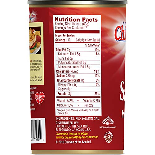Chicken Of The Sea Red Salmon, 14.75 Ounce Cans Pack Of 12