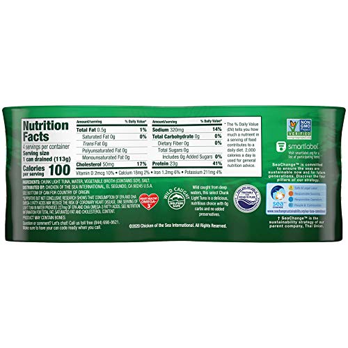 Chicken Of The Sea Tuna Chunk Light In Water 4 5-Ounce 20-Ounce