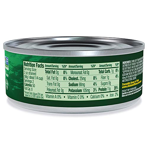 Chicken Of The Sea Tuna Chunk Light In Water, 50% Low Sodium, 5-