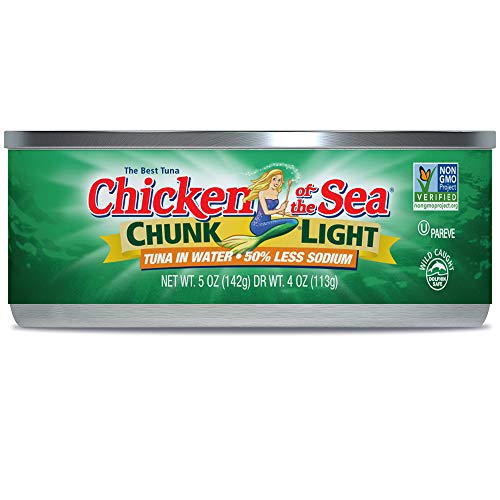 Chicken Of The Sea Tuna Chunk Light In Water, 50% Low Sodium, 5-