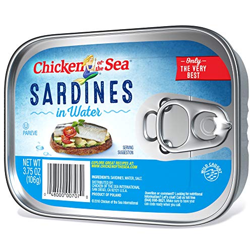 Chicken Of The Sea Wild Caught Sardines In Water, 3.75Oz Pack O