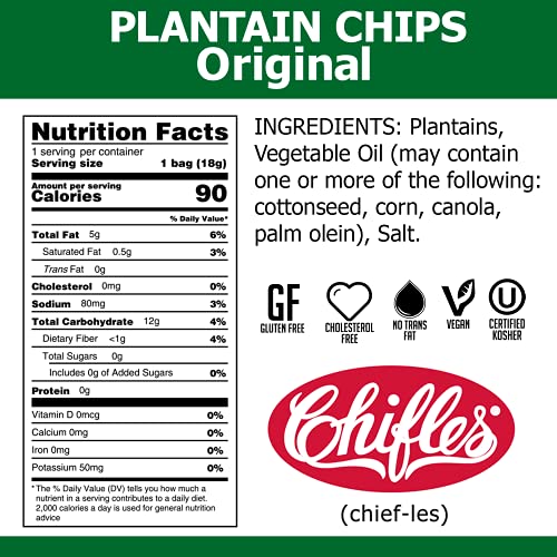 Chifles Original Plantain Chips 25-pk - Everyday Snack, Wholes...