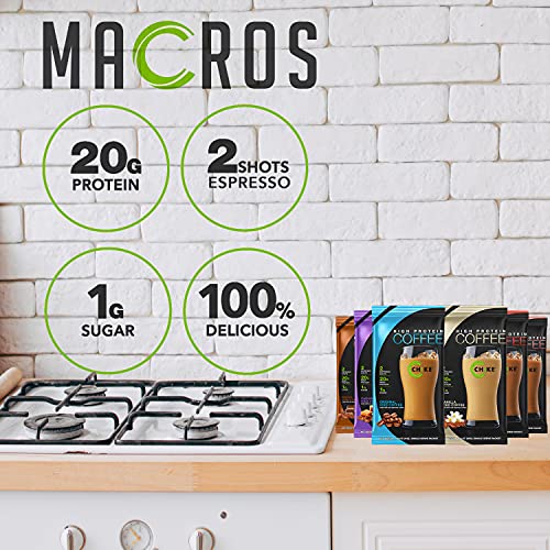 CHIKE High Protein Iced Coffee Sampler Pack, 20 G Protein, 2 Sho...