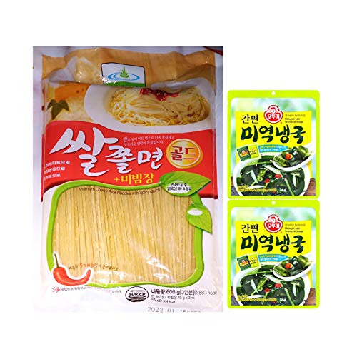 Korean Premium Chewy Rice Noodles Wt Spicy Sauce 600G + 2 Seawee