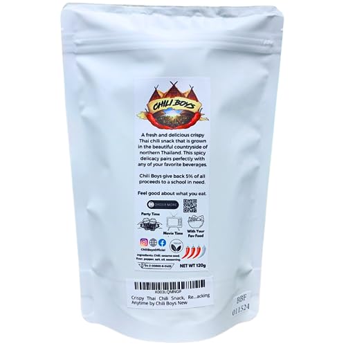 Crispy Thai Chili Snack, Ready To Eat, 120 g. Bag, Authentic Cri... Crispy Thai Chili Snack, Ready To Eat, 120 g. Bag, Authentic Cri...