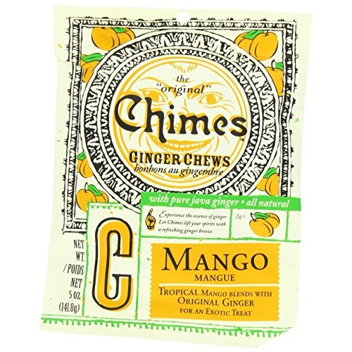 Chimes Ginger Chews Mango Chewy Candy 5Oz. Pack Of 3