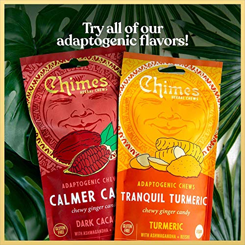 Chimes Calmer Cacao Adaptogen Ginger Chews Candy - 1 Pack With