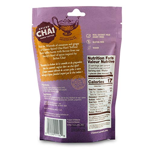 Chimes Coconut Spiced Chai Hard Toffee Candy Pack of 2