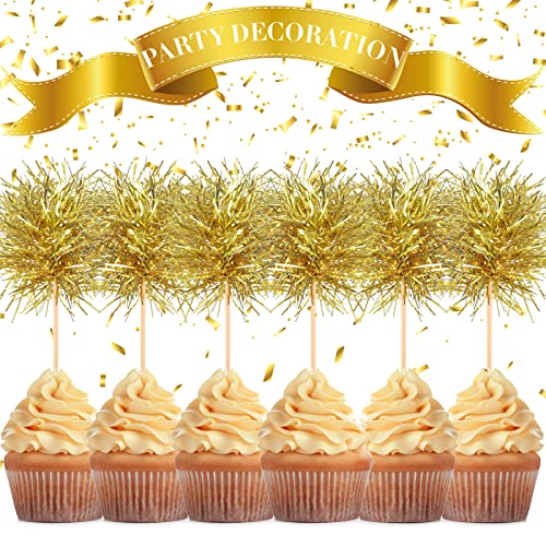 100 Pcs Firework Cupcake Topper Graduation Cupcake Toppers Foil