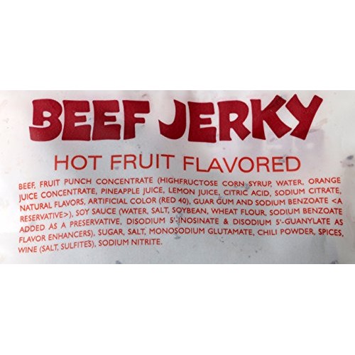 Beef Jerky Hot Fruit Flavored 1.5Oz Pack Of 6