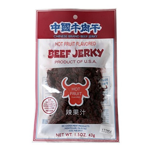Beef Jerky Hot Fruit Flavored 1.5Oz Pack Of 6