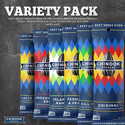 Chinook Seedery Roasted Jumbo Sunflower Seeds - 6 Flavor Sampler...