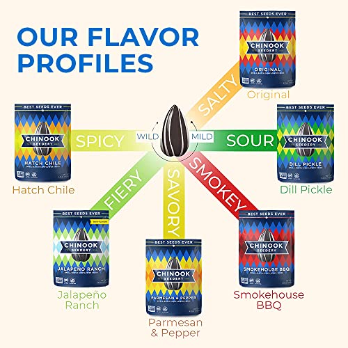 Chinook Seedery Roasted Jumbo Sunflower Seeds - 6 Flavor Sampler...